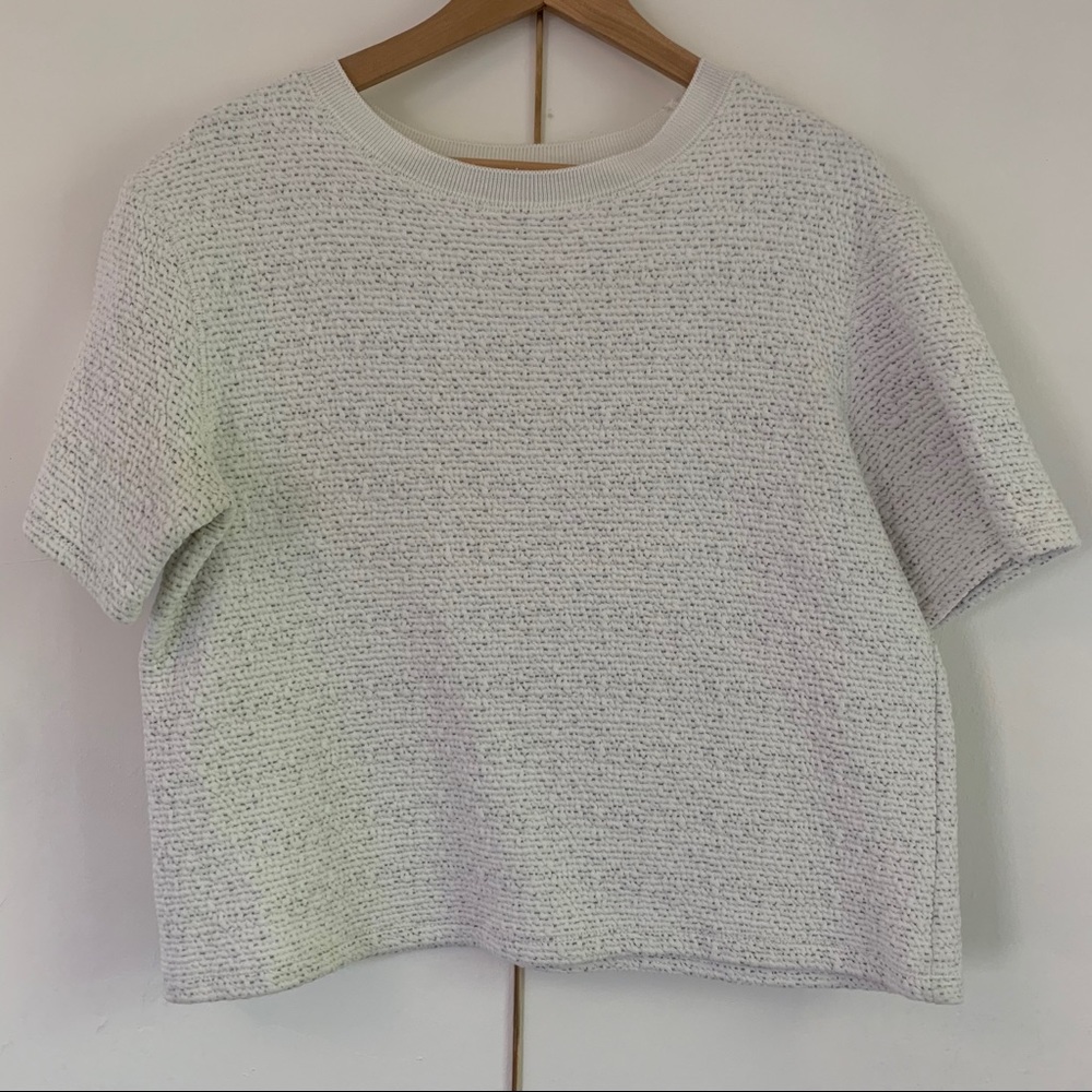 Boucle Short-sleeved Boxy Top